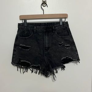 Shein Black Denim Cutoffs